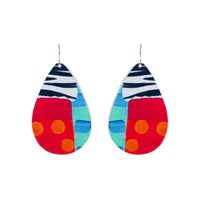Small Tear Drop Art Earring