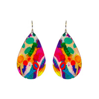 Small Tear Drop Art Earring