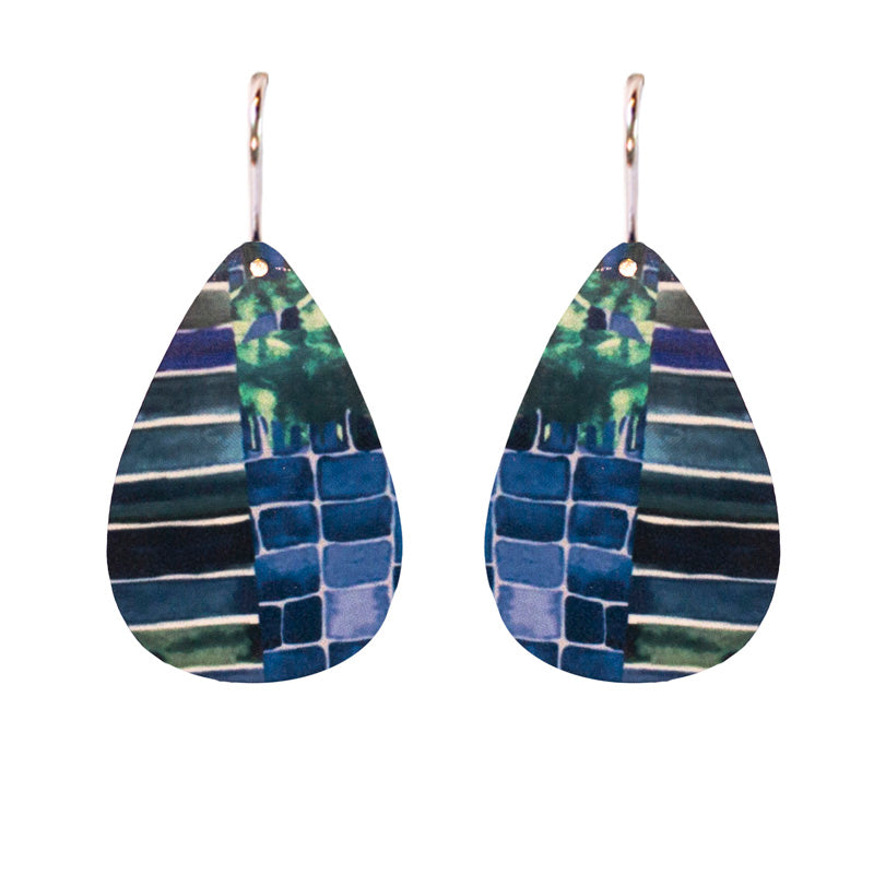 Small Tear Drop Art Earring