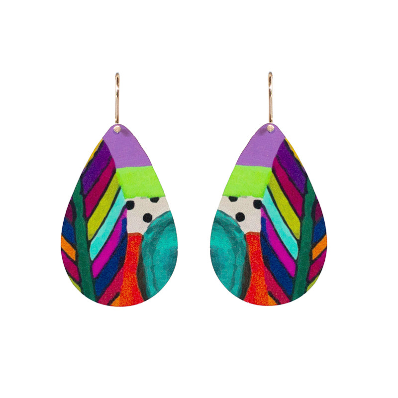 Small Tear Drop Art Earring