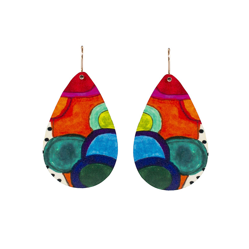 Small Tear Drop Art Earring