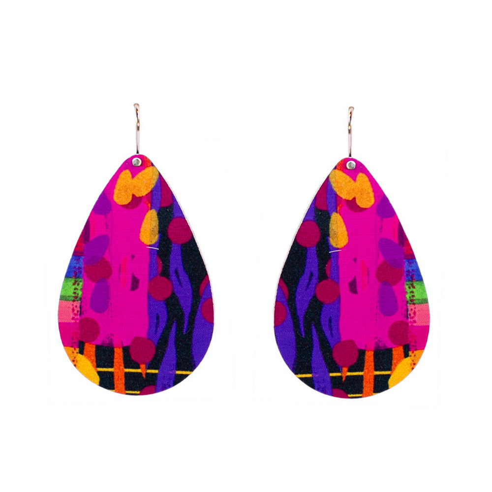 Small Tear Drop Art Earring