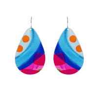 Small Tear Drop Art Earring