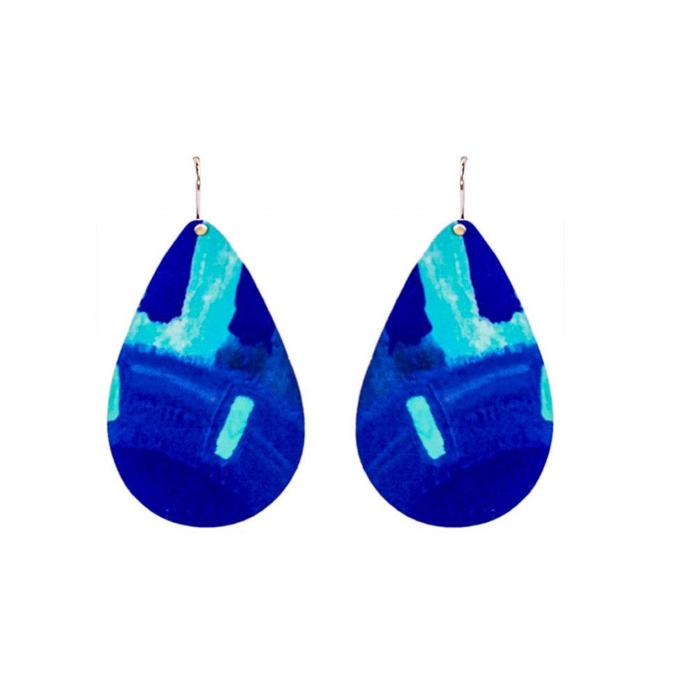 Small Tear Drop Art Earring
