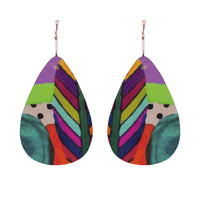 Small Tear Drop Art Earring