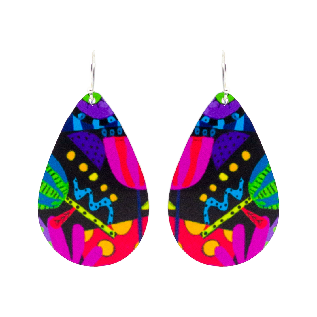 Small Tear Drop Art Earring