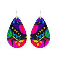 Small Tear Drop Art Earring