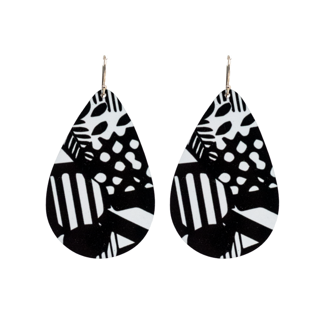 Small Tear Drop Art Earring