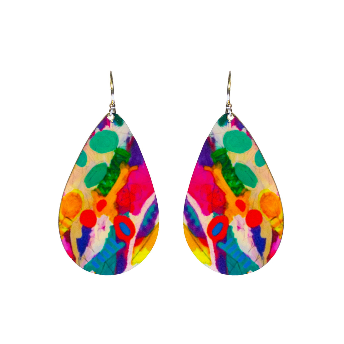 Small Tear Drop Art Earring