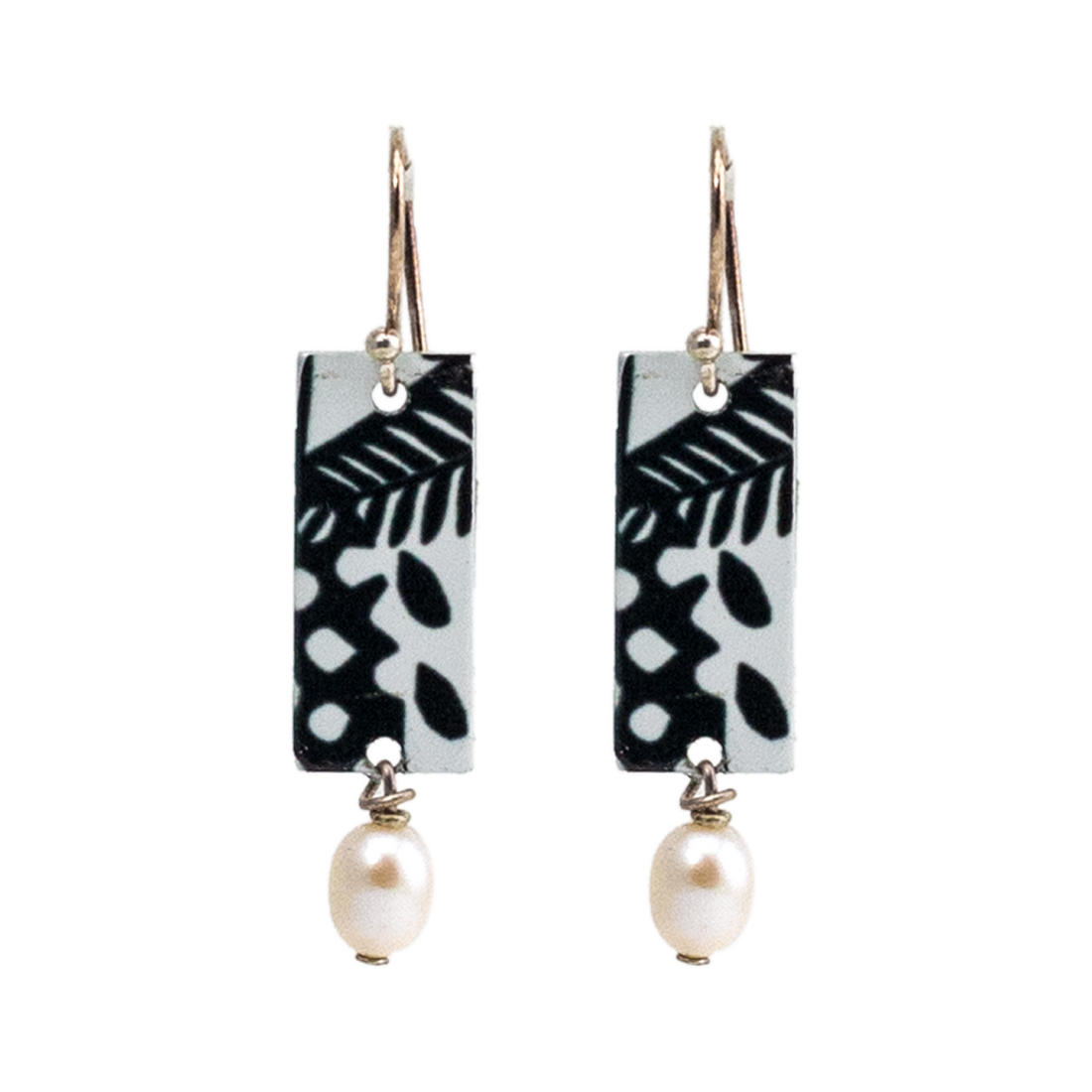 Small Pearl Bar Drop Earring