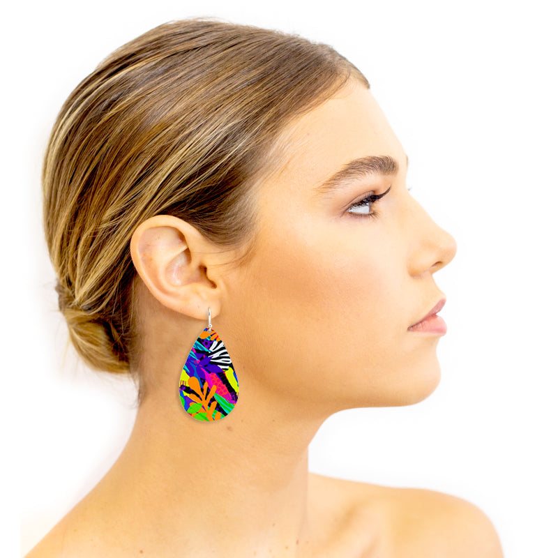 Small Tear Drop Art Earring