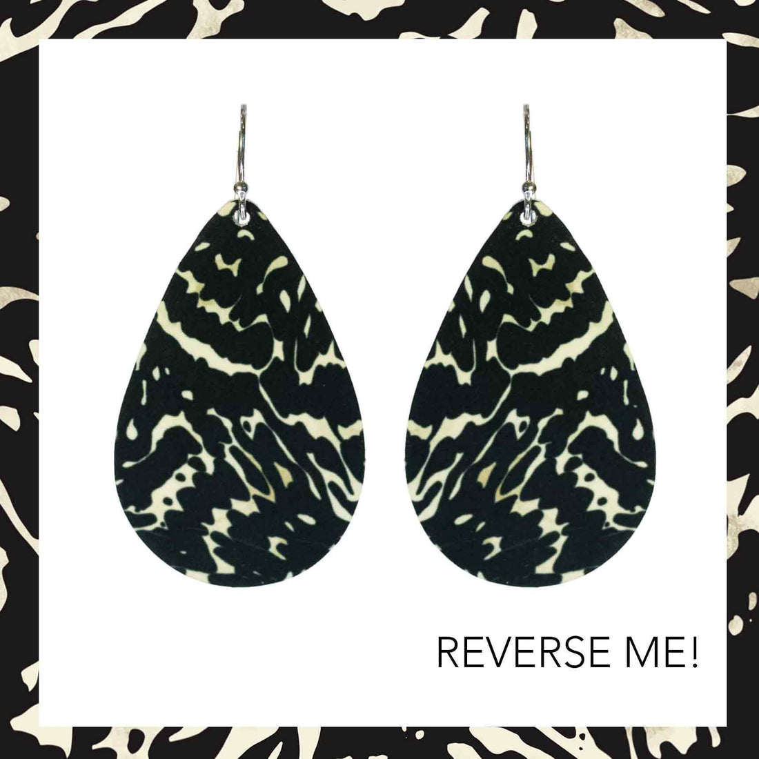 Small Tear Drop Art Earring