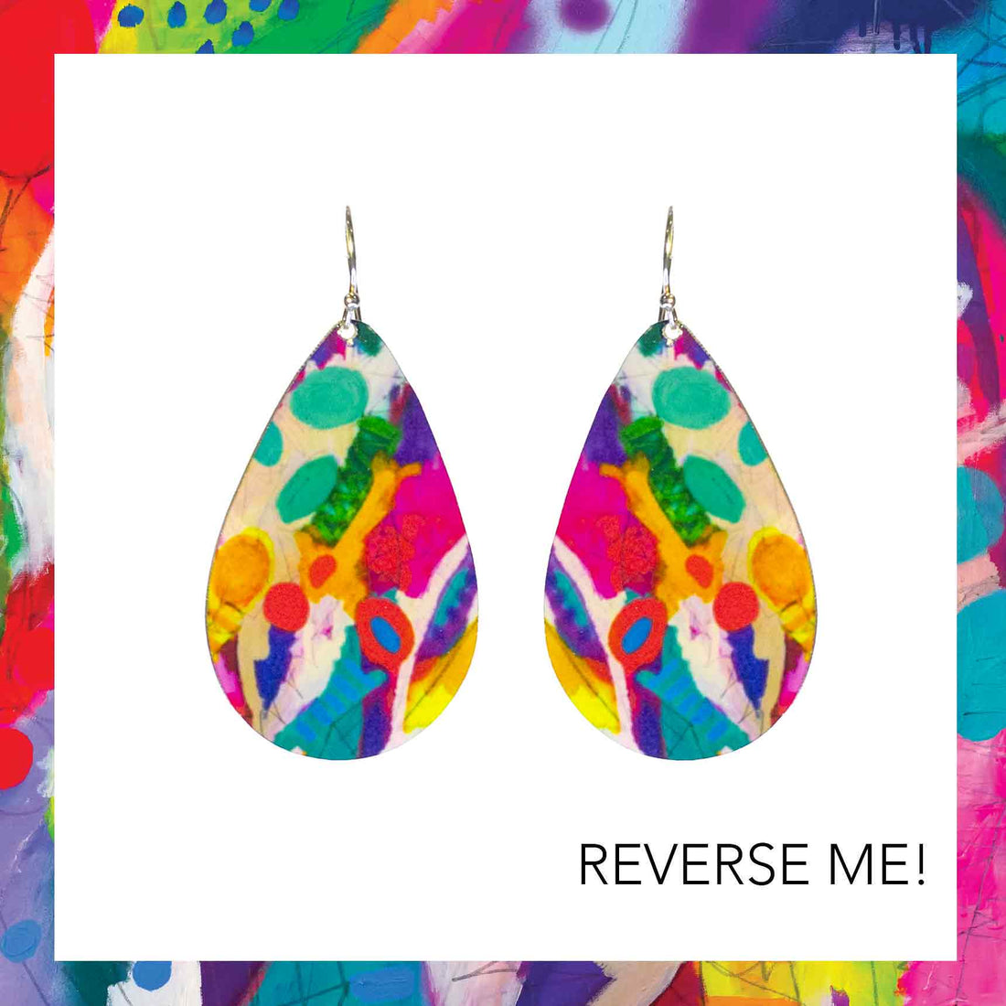 Small Tear Drop Art Earring