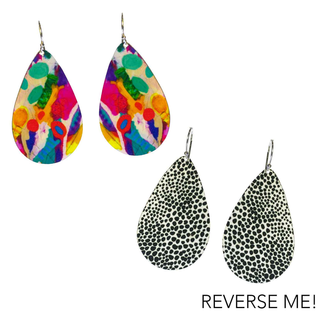 Small Tear Drop Art Earring