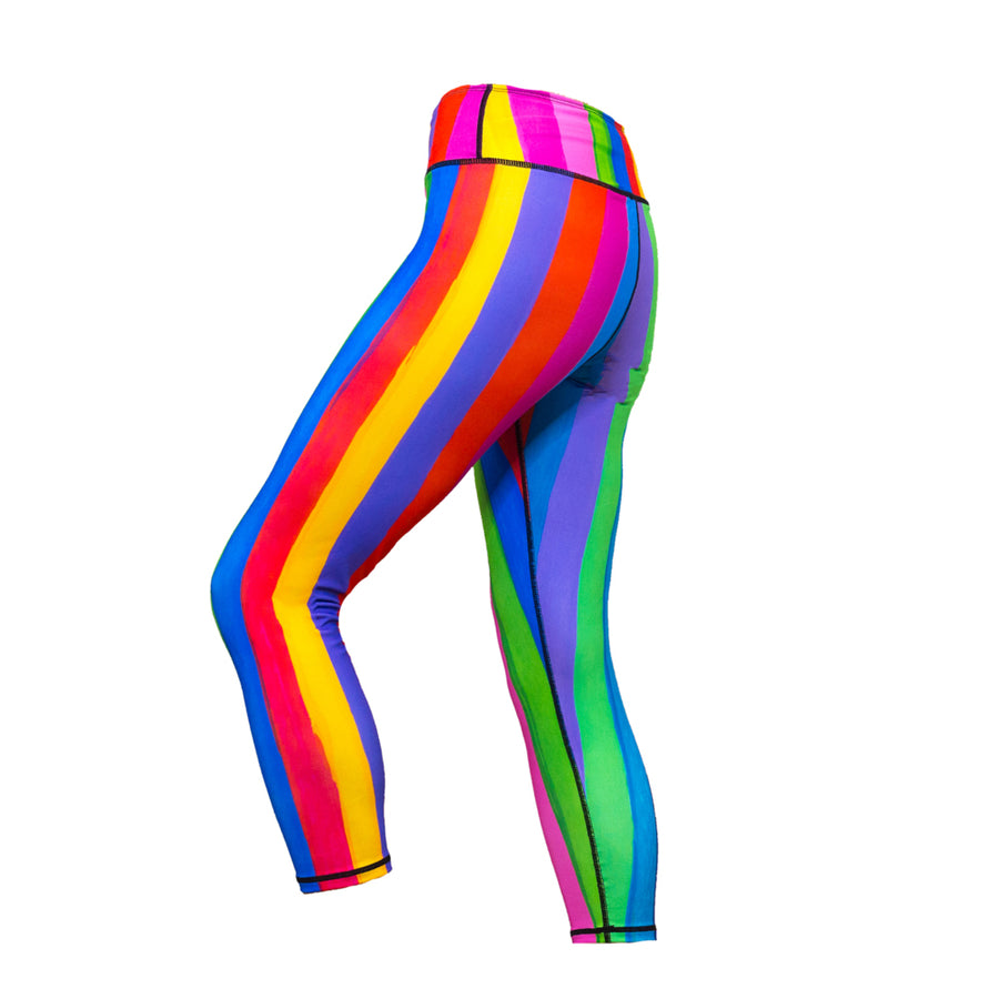 Bas Bleu Tessera 70 women's sports 3/4 leggings with multicoloured pattern,  Multicolour