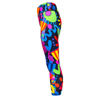 Mardi Gras Masks and Beads Party Leggings